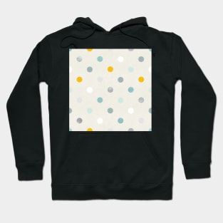 Modern Polka Dots in Beachy Blue Hoodie